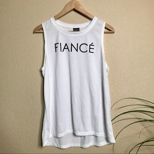 Fiancé | white muscle tank E5
